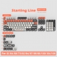 Starting Line 104+18 Clear PC+PBT Dye-subbed Pudding Jelly Keycaps Set MSA Profile Mechanical Keyboard